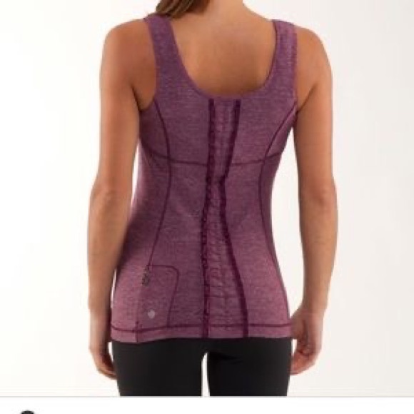 Lululemon Athletica run free tank Heathered plum size 4 - Picture 2 of 8